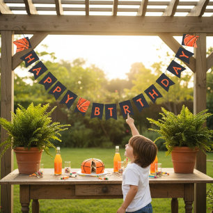 Basketball Sports Boy 10th Birthday Party Bunting