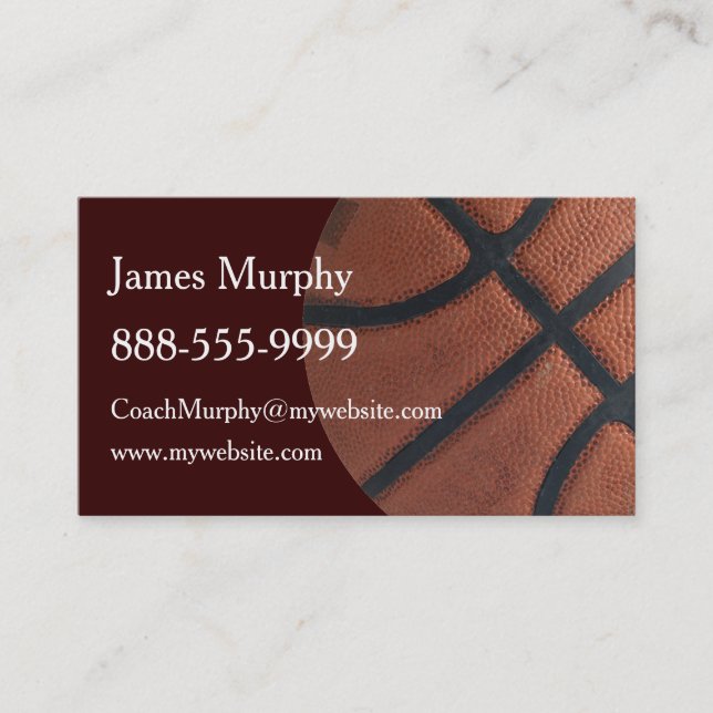 Basketball Sports Business Card (Front)