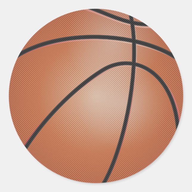 Basketball Sports Classic Round Sticker (Front)