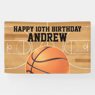 Basketball Sports Happy Birthday Banner