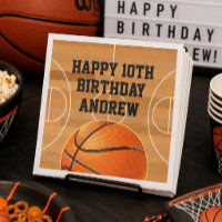 Basketball Sports Happy Birthday Napkins