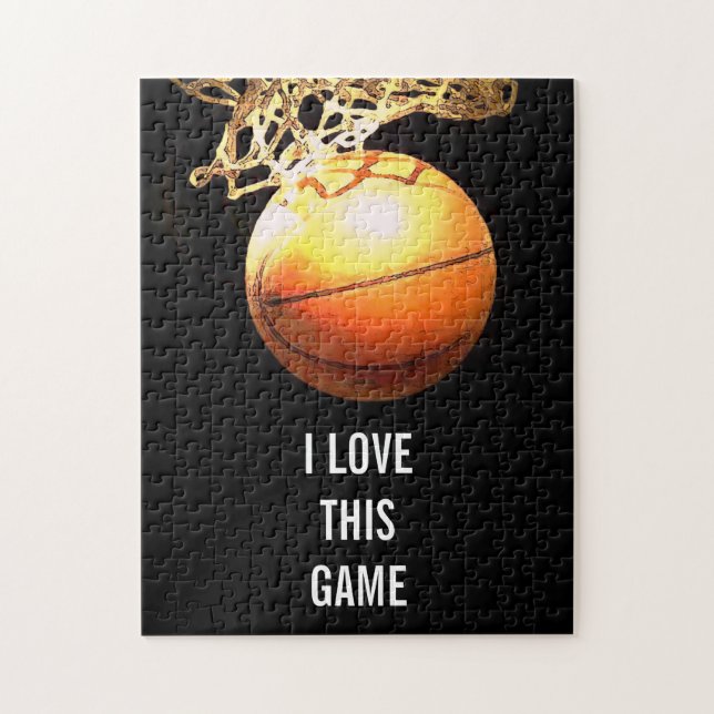 Basketball - Sports Illustration Art Jigsaw Puzzle (Vertical)