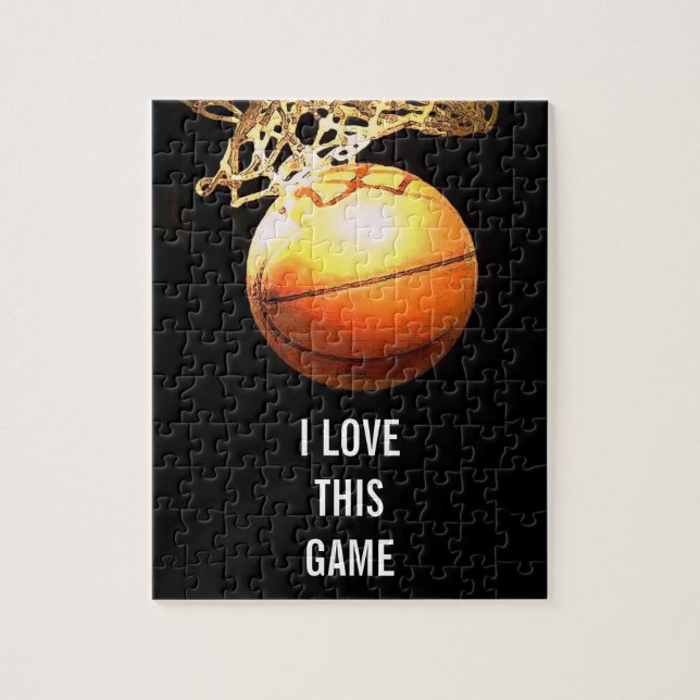 Basketball - Sports Illustration Art Jigsaw Puzzle (Vertical)