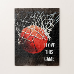 Basketball - Sports Illustration Art Jigsaw Puzzle