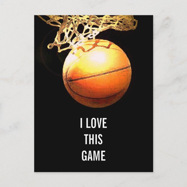 Basketball - Sports Illustration Art Postcard (Front)
