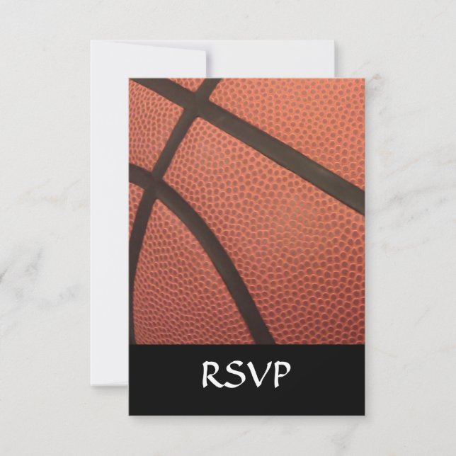 Basketball Sports Image RSVP Card (Front)