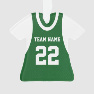 Basketball Sports Jersey Green with Photo Ornament