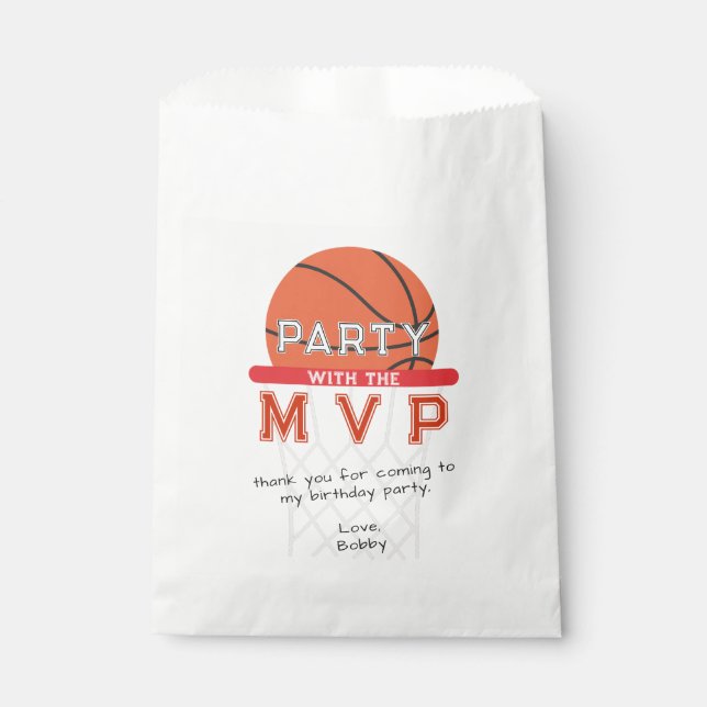 Basketball Sports Jumpman Theme Any Age Birthday Favour Bags (Front)