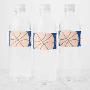 Basketball Sports Napkins Watercolor Any Colour Water Bottle Label