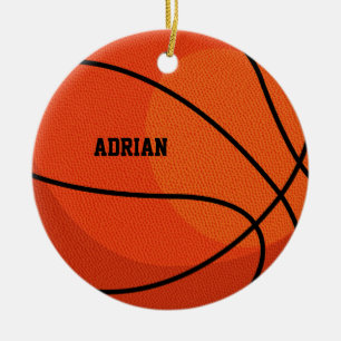 Basketball Sports Personalised Christmas Ceramic Tree Decoration