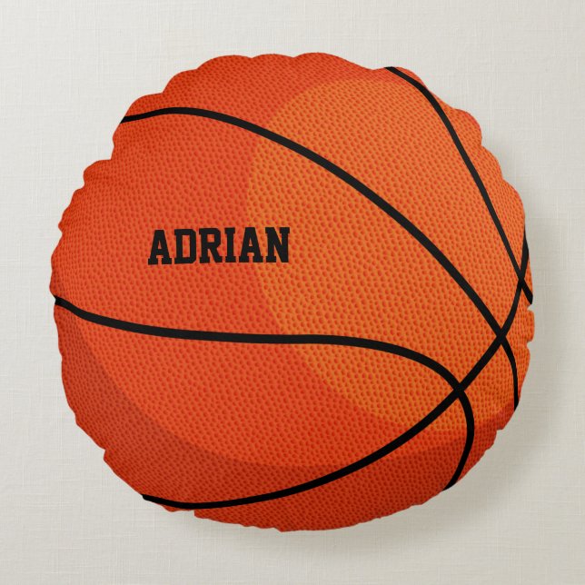 Basketball Sports Personalised  Round Cushion (Front)