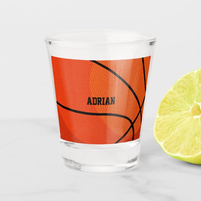 Basketball Sports Personalised  Shot Glass (Front)