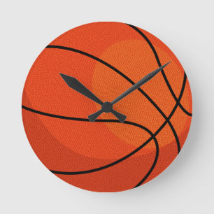 Basketball Sports Round Clock