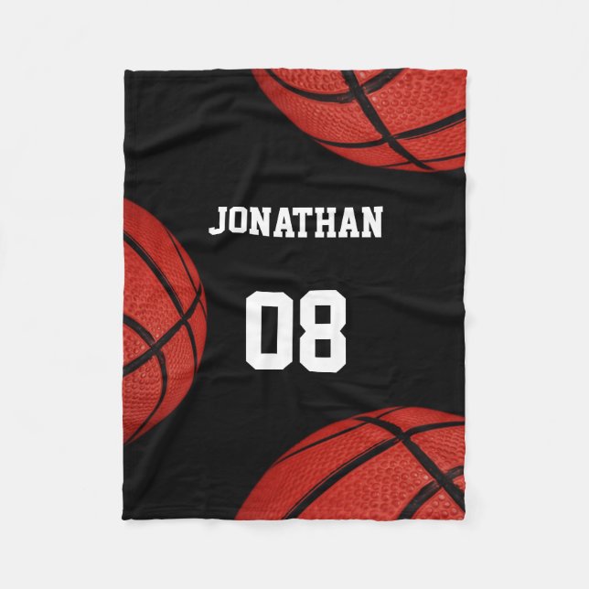 Basketball Sports Team Personalised blanket (Front)