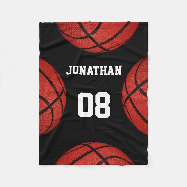 Basketball Sports Team Personalised blanket (Front)