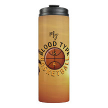 Basketball sports theme thermal tumbler 