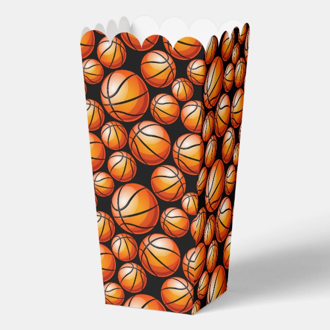 Basketball sports tiled pattern  favour box (Front)