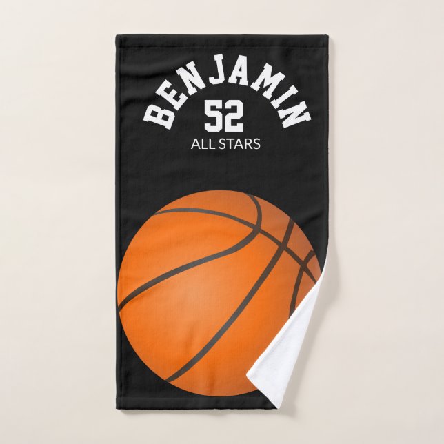 Basketball sports towel, coach bath towel (Hand Towel)
