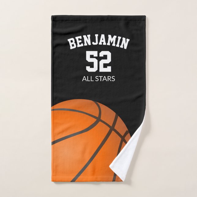 Basketball sports towel, coach bath towel (Hand Towel)