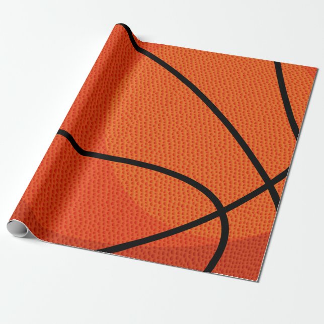 Basketball Sports   Wrapping Paper (Unrolled)