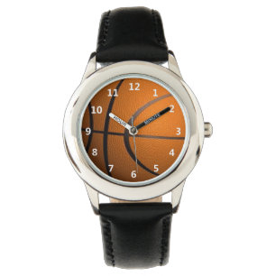Basketball  Sports Wrist Watch with White Numbers