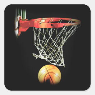 Basketball Square Sticker