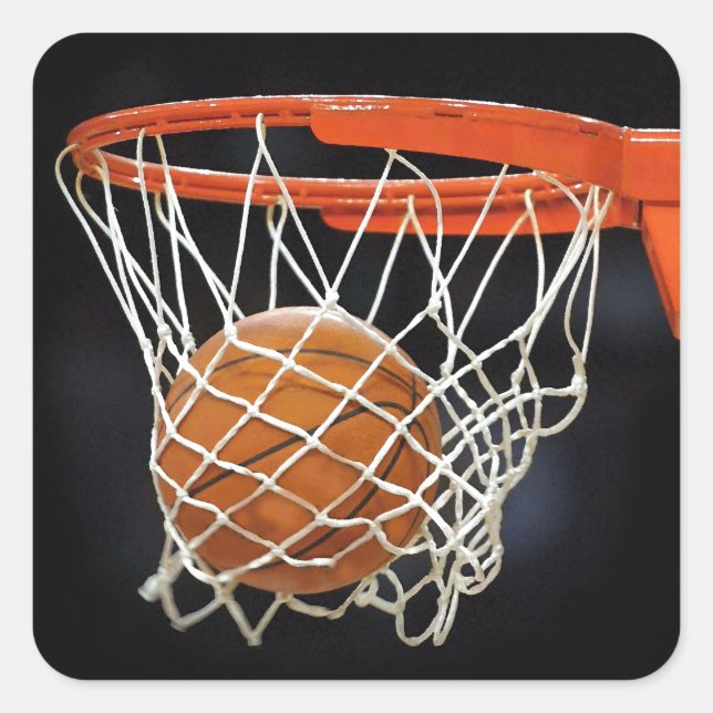 Basketball Square Sticker (Front)