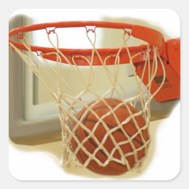 Basketball Square Sticker (Front)