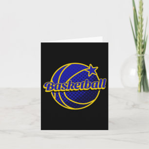 Basketball Star Blue And Yellow Card