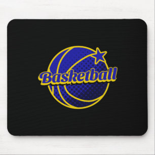 Basketball Star Blue And Yellow Mouse Mat