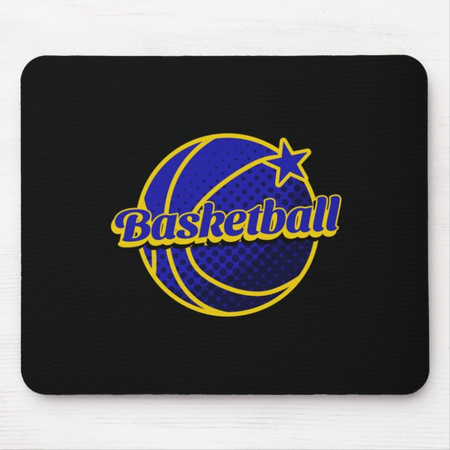 Basketball Star Blue And Yellow  Mouse Mat (Front)
