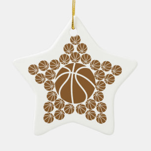 Basketball Star Ceramic Tree Decoration