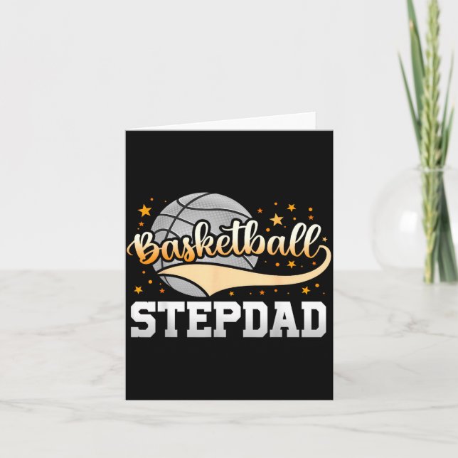 Basketball stepdad fathers day  card (Front)