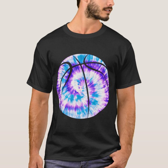 Basketball Stuff Attire Tie Dye For A Teen Girl Bo T-Shirt (Front)