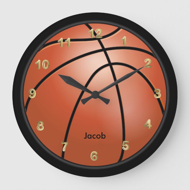 Basketball Style | Personalize Large Clock (Front)