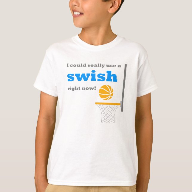 Basketball Swish Kids T-Shirt (Front)