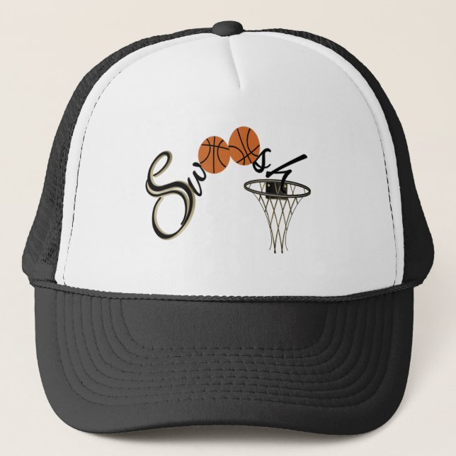 Basketball Swoosh Trucker Hat (Front)