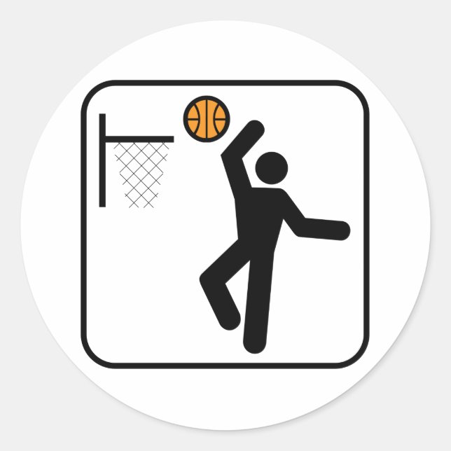 Basketball Symbol Sticker (Front)