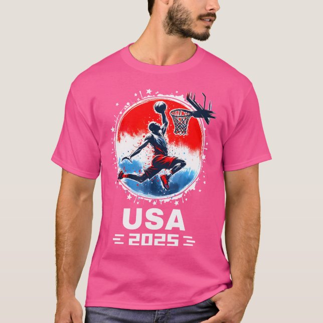 Basketball Team 2025 Basketball Apparel 2025 Usa T T-Shirt (Front)