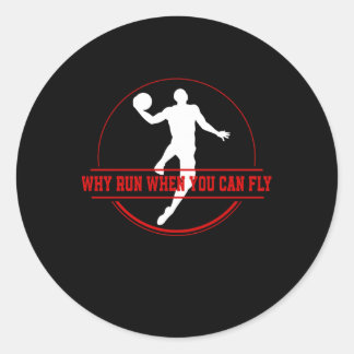 Basketball Team Basketball Player Streetball 1  Classic Round Sticker