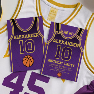 Basketball Team Birthday Invitation