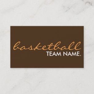basketball team. (colour customisable) business card
