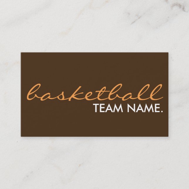 basketball team. (colour customisable) business card (Front)