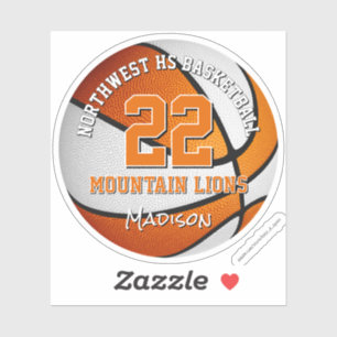 basketball team colours kids name orange white