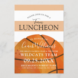 Basketball Team End of Season Luncheon Tan Invite