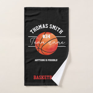 Basketball Team Hand Towel –Custom Player or Coach