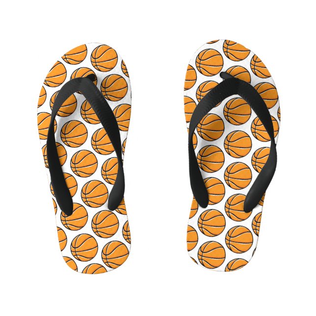 Basketball Team Little League Sports Kids Fun Kid's Flip Flops (Footbed)