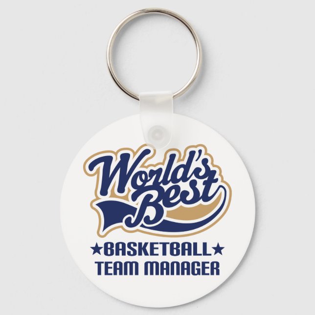 Basketball Team Manager Gift Key Ring (Front)