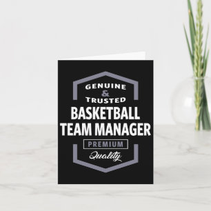 Basketball Team Manager Logo Gift Ideas Card