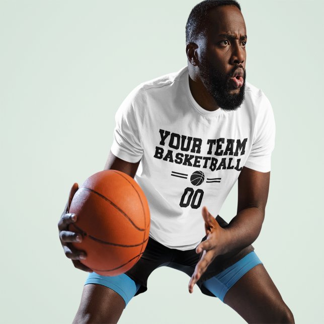 Basketball Team Name & Number Template  T-Shirt (Creator Uploaded)